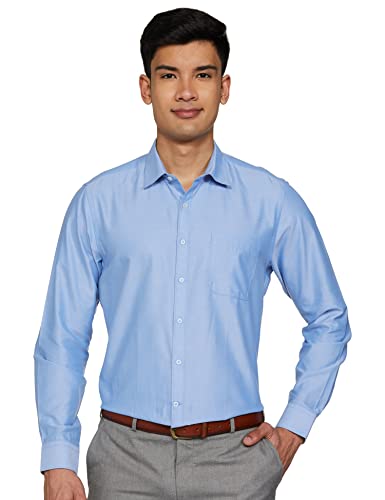 Image of Max Men Cotton Solid Slim Fit Oxford Shirt