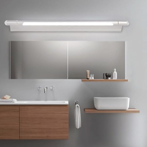 Lámpara de espejo para baño LED regulable de aluminio plata 50cm 7