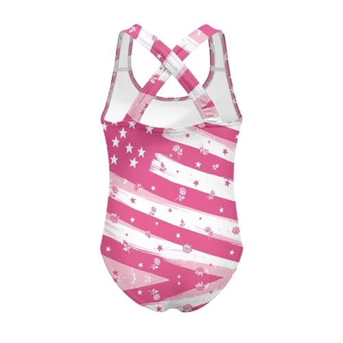 Image of Xpyiqun Swimsuit for Girls One Piece Bathing Suits Size 5-14 Sleeveless Swimwear Cross Shoulder Strap Swimming Wear