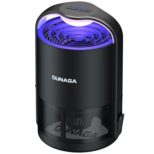 DUNAGA Fly Traps, Fruit Fly Trap Indoor, Gnat Traps, Bug Zapper Indoor,Mosquito Traps with 10 Sticky Glue Boards, Black