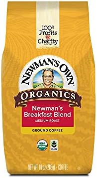 Newman's Own Organics Newman's Breakfast Blend, Ground Coffee, Medium Roast, Bagged 10oz