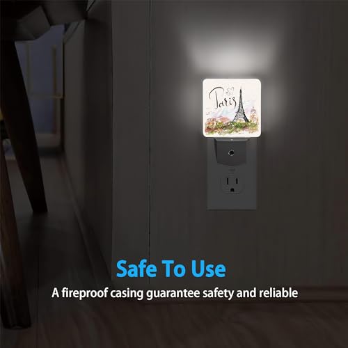 Image of Eiffel Tower Night Light,Paris Tower Night Lights Plug into Wall Dusk to Dawn Sensor Led Lamp for Women Men,Led Lights for Stairway /Hallway /Bedroom,0.5W