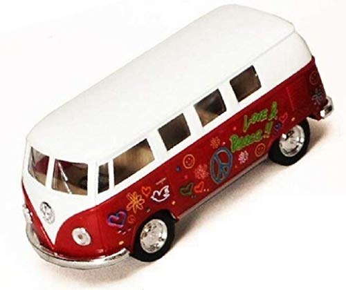 1962 Volkswagen Classic Bus with Decals 1/32 scale Die Cast Model Toy Car - RED 1962 Volkswagen Classic Bus with Decals 1/32 scale Die Cast Model Toy Car - RED
