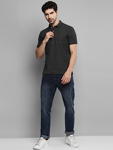 Image of Allen Cooper Solid Pure Cotton Polo Tshirts for Men
