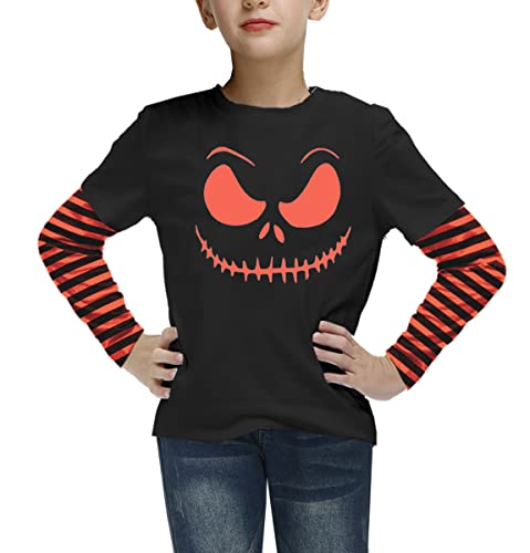 Image of Remimi Unisex Kids Christmas Long Sleeve Shirt Xmas Print Stripe Shirts 2-12 Years