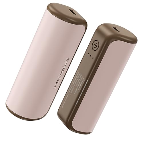 Zerodis Autres Ustensiles Ménagers Matériau ABS Chauffage Rapide Batterie 6000mAh Chauffe-Mains électrique Portable pour Les Activités de Plein Air et d'hiver Chauffe-Mains Rechargeable (Pink)