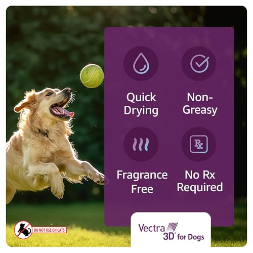 Image of Vectra 3D Flea and Tick Prevention for Small Dogs 11-20 lbs, 3‑Month | Kills and Repels Fleas, Ticks & Mosquitoes | Fast‑Acting, Waterproof, No Prescription Needed