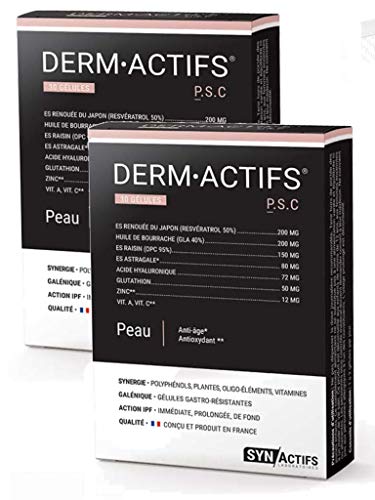 Synactifs DERM-ACTIFS P.S.C - Peau : ANTI-AGE ANTIOXYDANT - Lot de 2 Boites de 30 gélules (2) Cover