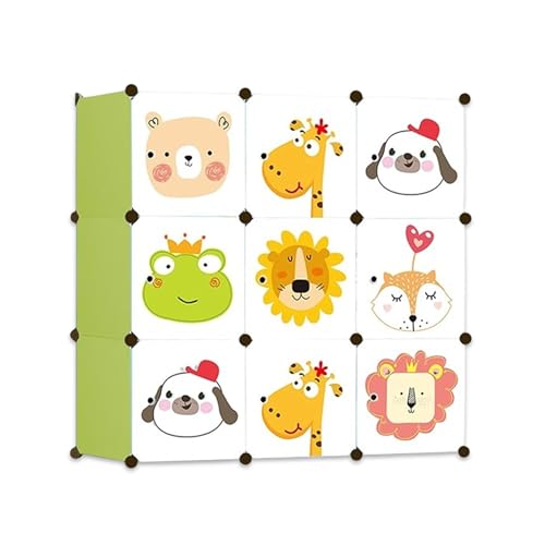 Best For Home | Armadio modulare per bambini | Armadio per bambini | 9 pezzi | Armadio per bambini | Ideale per cameretta dei bambini, vestiti, giocattoli e scarpe