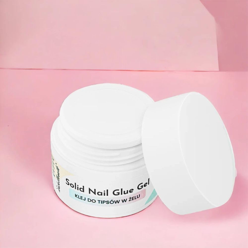 Solid Nail Glue Gel 4,5 g – przezroczysty klej żelowy do tipsów, dekoracji paznokci i wzorów 3D – mocne trzymanie, łatwe zastosowanie i utwardzanie UV/LED – do profesjonalnego manicure i "zrób to sam"