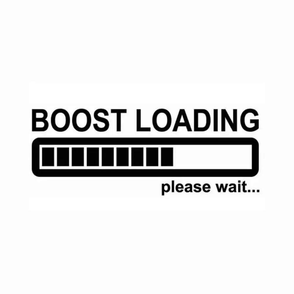 Car Sticker Boost Loading Please Wait(Black,25X9CM)