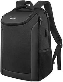 Business Backpack for Men, TSA Approved Laptop Backpack for Men with USB Charging Port, Water Resistant Durable Anti Theft Work Backpack for Men Women Fits 15.6 Inch Laptop, Black