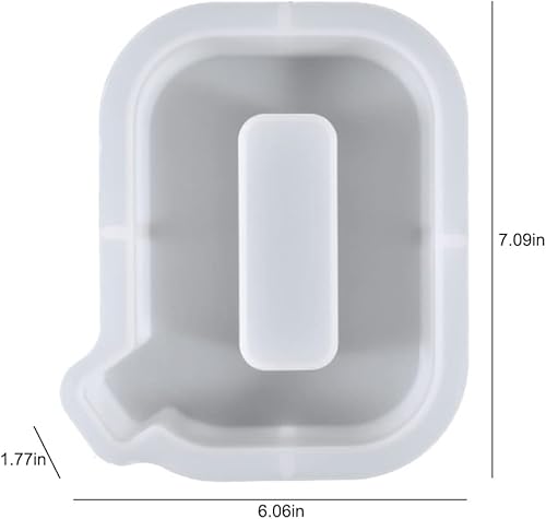 Miniatura 2 de Moldes de letras grandes para resina  Moldes epoxi de letras mayúsculas 3D de 7 pulgadas, moldes de silicona del alfabeto grande de la A a la Z para