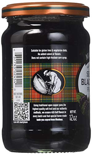 Image of Mackays Seedless Blackberry Preserve Jam 340gm | Imported from Scotland | Made with Whole Fruits | Vegan | Gluten-Free | No Artificial Colors or Preservatives (Pack of 3)