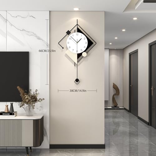 Modern Big Decorative Metal Silent Wall Clock for Living Room Decor - Image 4