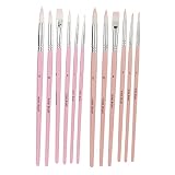 [VERSATILE PAINTING TOOLS] This 12 piece nylon brush set is perfect for beginners and professionals alike offering a variety of brush sizes for different painting techniques. Whether you are working with watercolors oils acrylics or crafting these brushes provide precision and control for all your artistic needs.