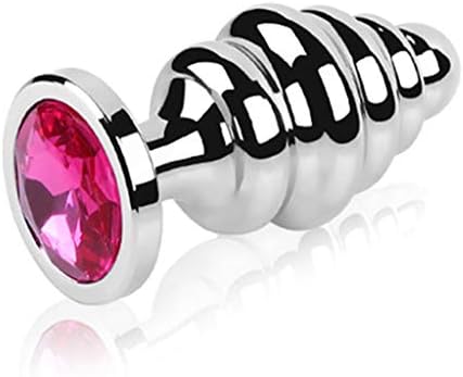 Oolong Random Color Stainless Steel Metal Screw Thread Rhinestone Medium Size Ȁmâl Plúg for Men for Women