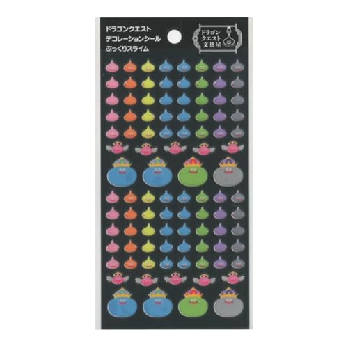 SQUARE ENIX 250399 Dragon Quest Stationery Shop Decorative Stickers, Plush Slime