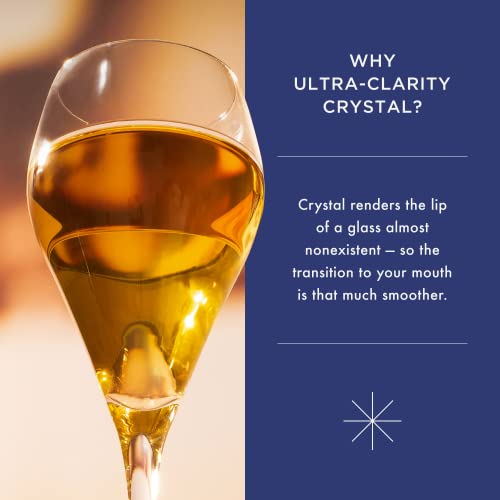 Elixir Glassware Crystal Champagne Flutes – Elegant Champagne Glasses, Hand Blown & Tulip Shaped – Set Of 4 Modern Champagne Flutes – Gift For Wedding, Anniversary, Christmas – 9.8Oz #TOP3