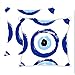 Housses de Coussin, Oeil Turc Perle maléfique Symbole de Bonne Chance Housse Coussin 40x40 cm Lot de 2 Décoratives Taies d'oreiller avec Fermeture éclair Invisible
