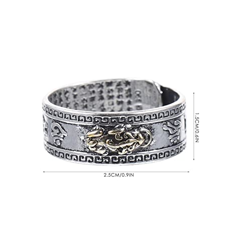 6 Unidades Anel De Provérbios Anéis Masculinos Anel De Dedo Amuleto Anel De Riqueza Anéis Piyao Da S