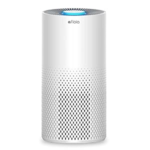 Afloia Air Purifier for Home Bedroom, 3 Stage Filter, Quiet 22dB Sleep Mode for Large Room Up to 1076 Ft², Air Cleaner for Pets Dust Dander Mold Pollen, Odor Smoke Eliminator, White,7 Color Light