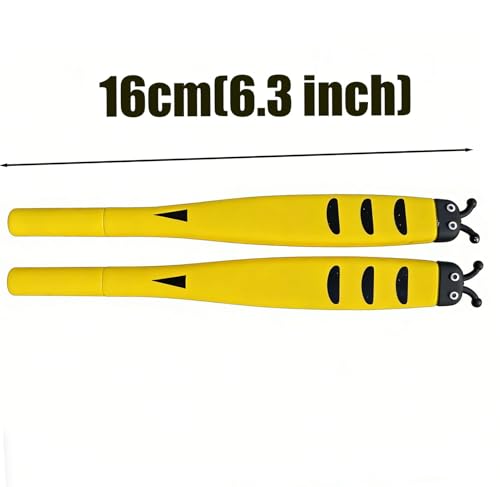 15 pzas Bolígrafo gel insecto abeja amarillo miniatura 4