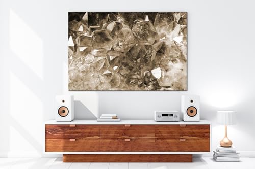 Améthyste violette tableau cadre bois 90x60 impression numérique sépia - 5