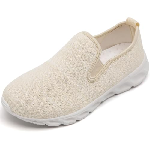 Image of Gym Shoes Women Running Tennis Walking Slip on Sneakers Workout Athletic Comfortable Fashion Sport Casual Shoe Black Size 10