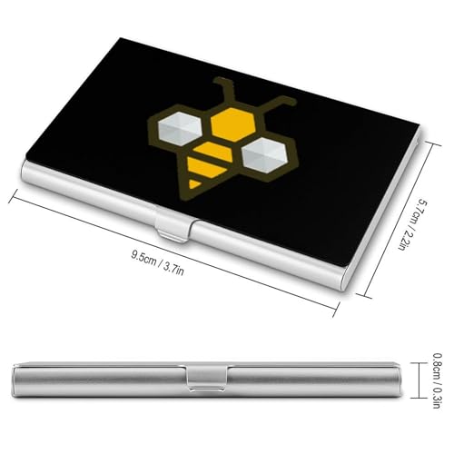 Art Bee with Honeycomb Business Card Holder Slim Credit Case Pocket Name Case Wallet for Men Women2