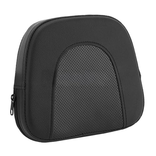 Coussin de dossier arrière moto universel PU noir pour chopper cruiser