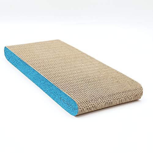 Image of AMZNOVA Cat Scratcher, Cardboard Cat Scratchers, Durable & Recyclable Scratch Pad, Colors Series, Narrow, Glitter Blue