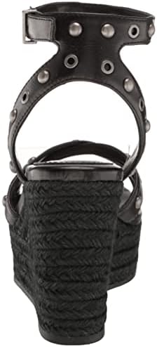 Vince Camuto Women's Feegella Embellished Espadrille Wedge Sandal, Black, 8 | Image 2