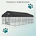 Jievapu 10x15x6 FT Outdoor Dog Kennel, Heavy-Duty Metal Dog Enclosure with Swivel Door, All-Around Waterproof Oxford Cloth Cover, Weather-Resistant Shelter for Medium and Large Dogs
