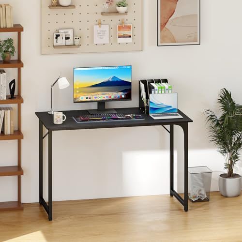 Image of BestOffice Computer Desk,Home Office Desk, Modern Simple Style for Home Office Study Writing (Black, 47 Inch)