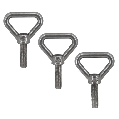 Tornillos triangulares M8 de alta gama en acero inoxidable 304 pulido, 125 mm