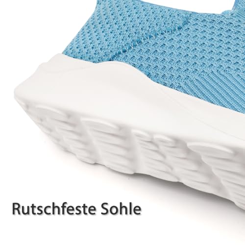 Image of DLWKIPV Womens Walking Running Shoes Tennis Slip On Sneakers Gym Workout Sport Lightweight Breathable Mesh Comfortable Casual