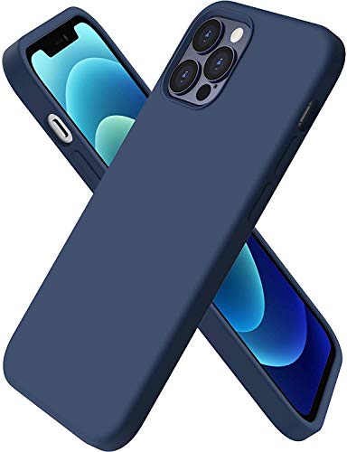 Coque iPhone 12 / 12 Pro en cuir bleu marine chic et premium