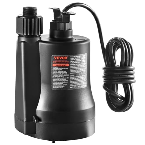 Vevor 1/3 HP Submersible Water Pump (2450 GPH)