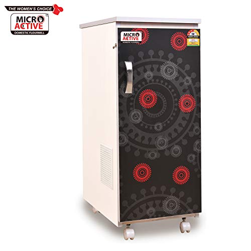 Image of MICROACTIVE Classic Blue Fully Automatic Domestic Flour Mill,Aata Maker,Atta chakki,Ghar Ghanti,with Standard Accessories. (Blue)