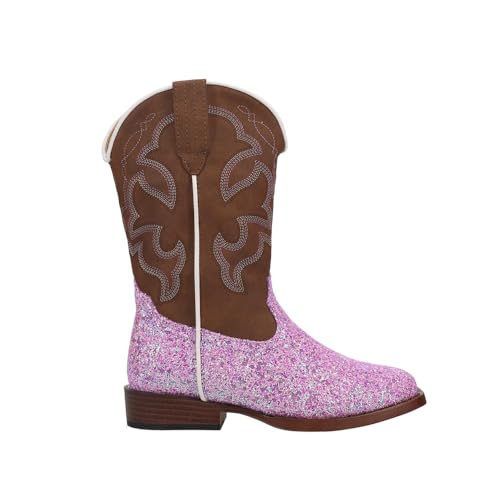Roper Girls Glitter Blast (Toddler/Little Kid) Western Boot, Purple, 12