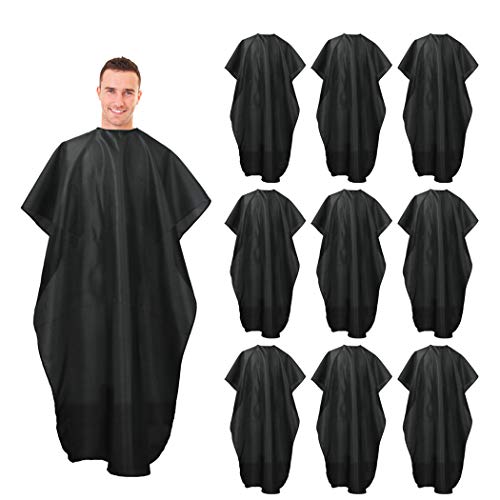 10 Pack Barber Capes Bulk Hair Cutting Capes for Men and Kids with Hook and Loop Fastener