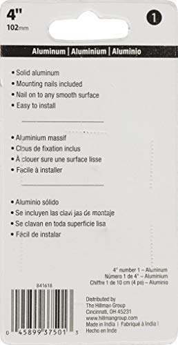 Hillman 841618 Black 4-Inch Nail Die Cast Aluminum, House Number 1 - Image 4