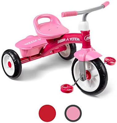 Radio Flyer Pink Rider Trike, Outdoor Toddler Tricycle, Tricycle for Toddlers Age 3-5 (Amazon Exclusive), Toddler Bike