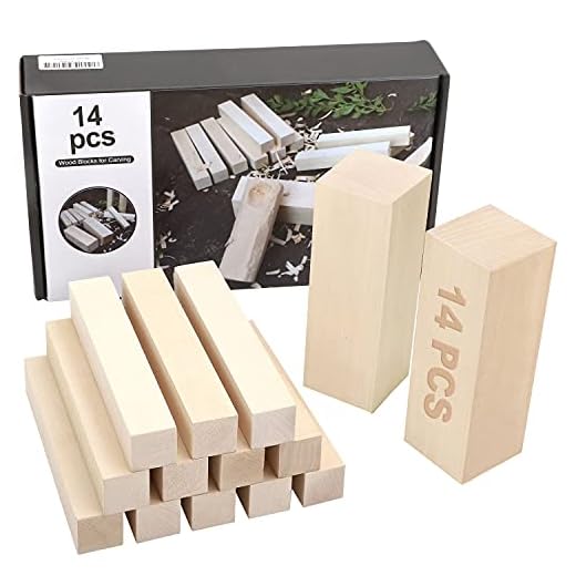 Basswood Carving Blocks, 14pcs Soft Wood Carving Blocks with Gift Box Package, Balsa Blocks for Beginner and Professionals, Basswood for Carving with 2inch x 2inch x 6inch.