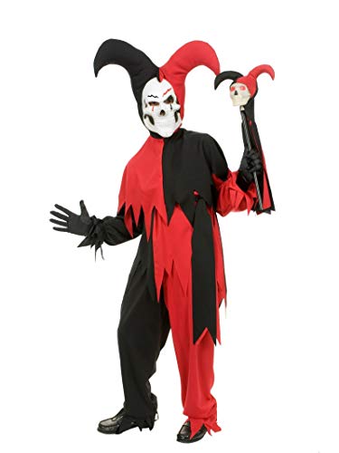 California Costumes Sinister Jester Costume, One Color, 12-14