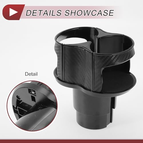 Portavasos Extensor para Carro 2 en 1 Negro ABS miniatura 4