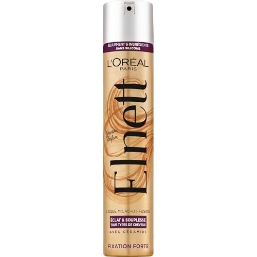 L'Oréal Paris - Laque Tenue Longue Durée 48H Indétectable - Maintien Souple Sans Résidus - Nouvelle Formule - Enrichi en Vitamine B5 - Elnett Satin - 300 ml