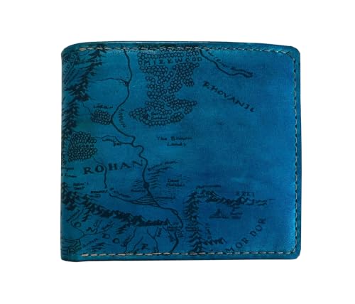 Image of Vintage Handmade Mens Wallet - Genuine Leather Bifold with Map Engraving, Customizable Gift - 7TE