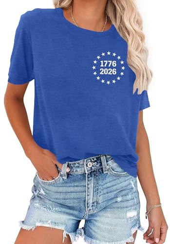 Image of Ithalt Women 4th of July Shirt Fourth of July Shirts USA Sequin Tshirt American Patriotic T-Shirt Stripes Tee Tops